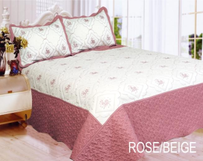 3pc Polysilk Quilted Bedspread King